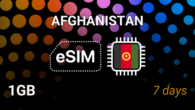 eSIM Afghanistan: 1GB for 7 Days – Etisalat 3G Internet Plan