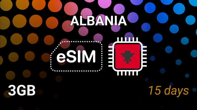 eSIM Albania: 3GB Internet, 15 Days, Vodafone 4G Tariff