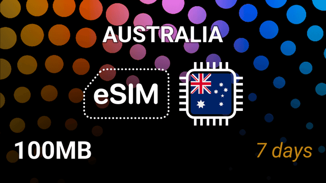 eSIM Australia: 100MB for 7 Days – Optus & Vodafone Internet