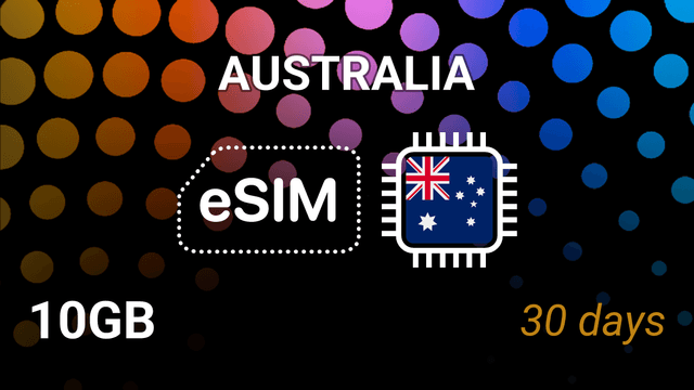 eSIM Australia: 10GB for 30 Days – Optus & Vodafone Internet
