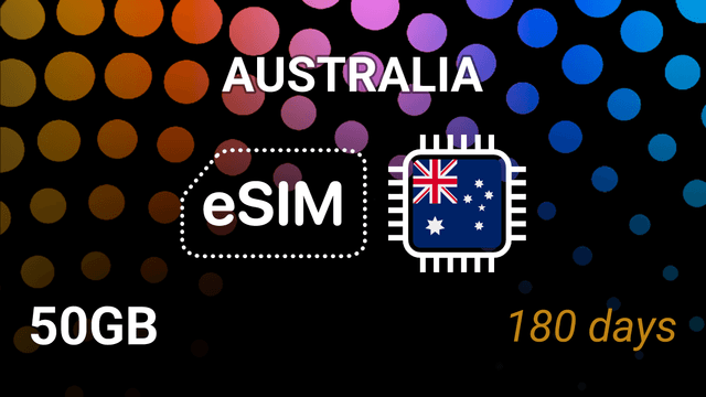 eSIM Australia: 50GB for 180 Days – Optus & Vodafone 5G