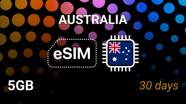 eSIM Australia: 5GB for 30 Days – Optus & Vodafone Internet Plan