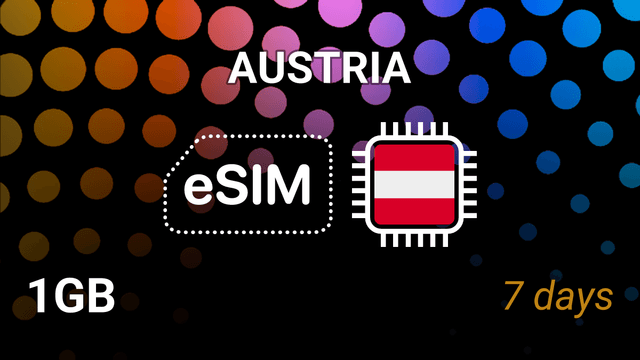eSIM Austria: 1GB Internet, 7 Days, Hutchison 5G – Best Tariff