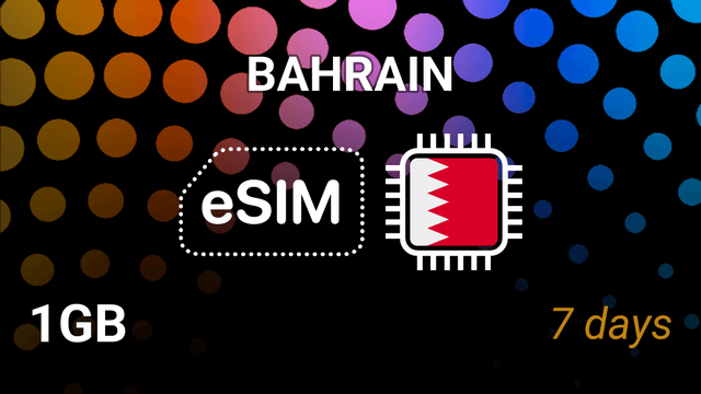 eSIM Bahrain: 1GB for 7 Days – Batelco, STC, Zain Internet Plan