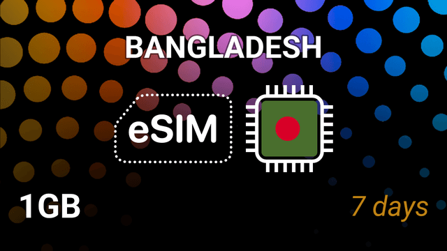 eSIM Bangladesh: 1GB Internet, 7 Days, Grameenphone 4G