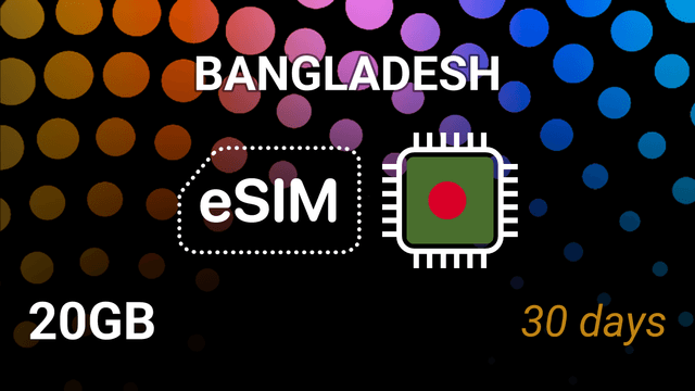 eSIM Bangladesh: 20GB Internet, 30 Days, Grameenphone 4G