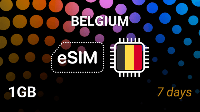 eSIM Belgium: 1GB for 7 Days – Internet, Base, Orange, Proximus
