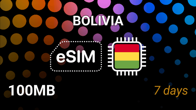 eSIM Bolivia: 100MB Internet, 7 Days, Tigo 5G, Mobile Tariff