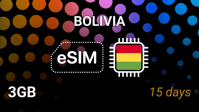 eSIM Bolivia: 3GB Internet Plan, 15 Days, Tigo 5G