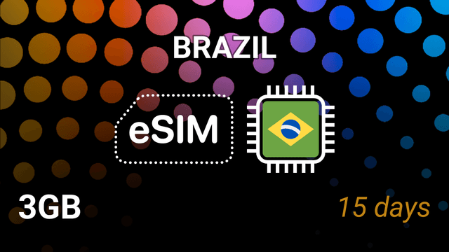 Brazil eSIM: 3GB for 15 Days – Claro, TIM, Vivo Internet Plan
