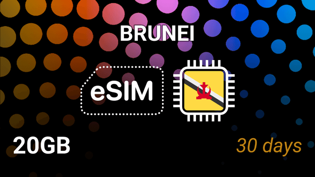 eSIM Brunei — 20GB Internet, 30 Days, DST 4G, Top Up