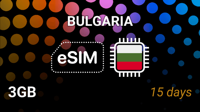 eSIM Bulgaria: 3GB for 15 Days – A1, Telenor, Vivacom