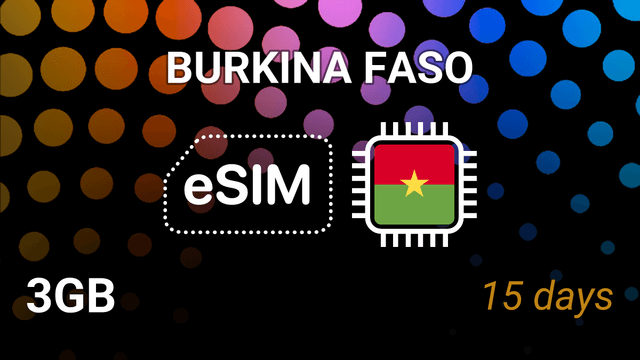 eSIM Burkina Faso: 3GB Internet, 15 Days, Orange 5G, Top Up