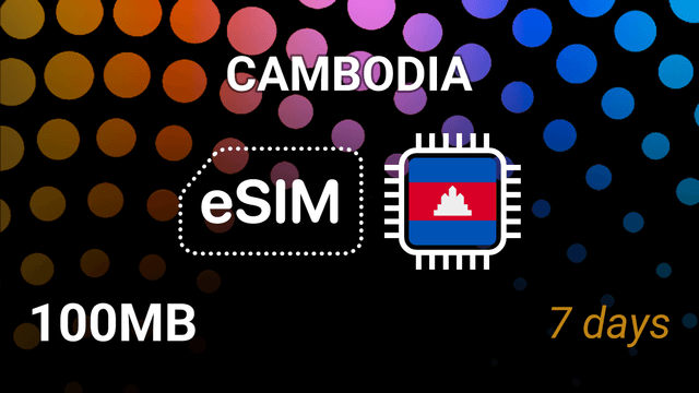eSIM Cambodia: 100MB for 7 Days – Mobile Internet, Smart 4G