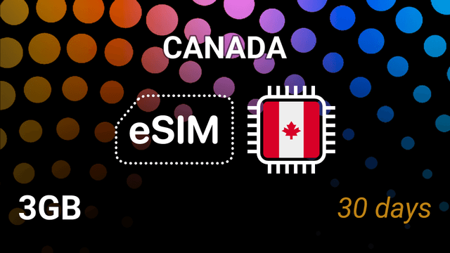 eSIM Canada: 3GB Internet Plan, 30 Days, Rogers Wireless 5G