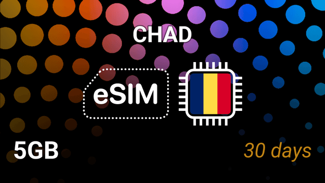 eSIM Chad: 5GB Internet Plan, 30 Days, Airtel 4G