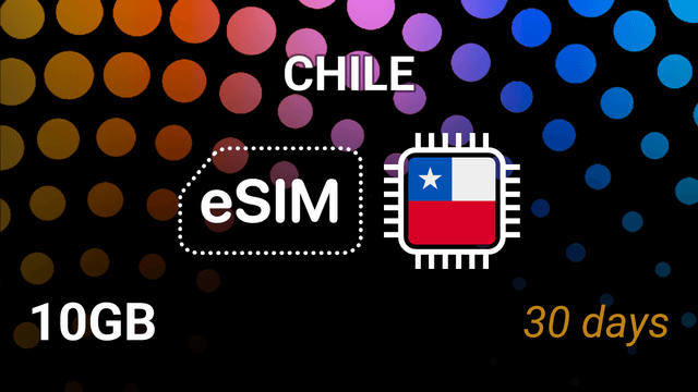 eSIM Chile: 10GB Internet, 30 Days, WOM, entel, movistar