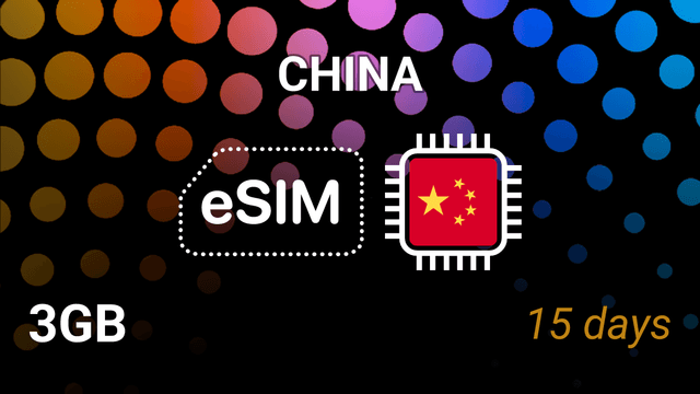 eSIM China: 3GB for 15 Days – China Mobile, Telecom, Unicom