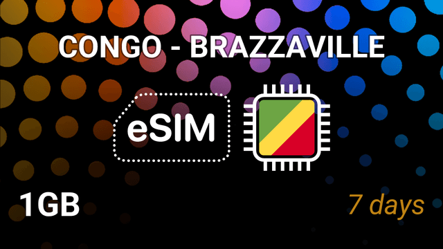 eSIM Congo: 1GB Internet for 7 Days – Airtel 4G Tariff