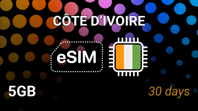 eSIM Côte d’Ivoire: 5GB Internet, 30 Days, Orange 5G