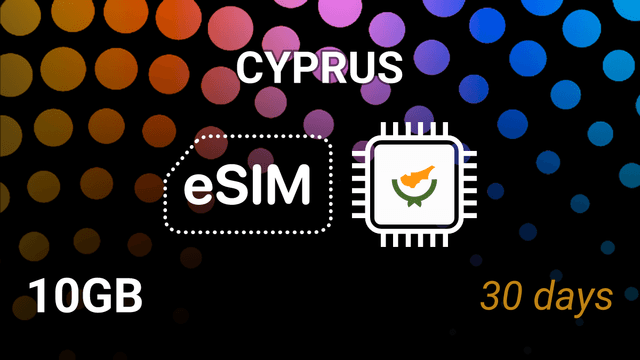 eSIM Cyprus: 10GB for 30 Days – Epic, PrimeTel, Vodafone
