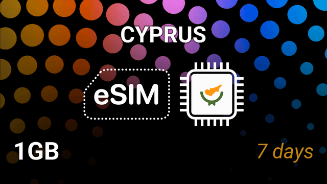 eSIM Cyprus: 1GB for 7 Days – Epic, PrimeTel, Vodafone
