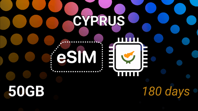 eSIM Cyprus: 50GB for 180 Days – Epic, PrimeTel, Vodafone