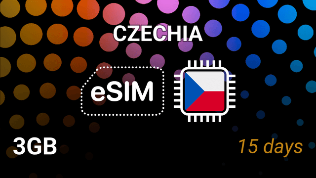 eSIM for Czechia: 3GB, 15 Days, O2 & Vodafone 5G Internet