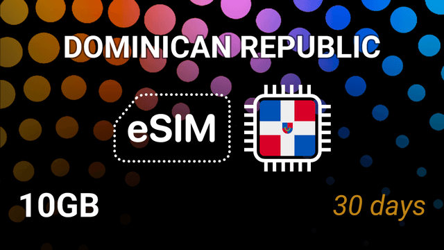 eSIM Dominican Republic: 10GB, 30 Days, Altice 3G Internet