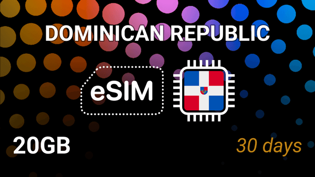eSIM Dominican Republic: 20GB, 30 Days, Altice 3G Internet Plan
