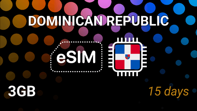 eSIM Dominican Republic: 3GB, 15 Days, Altice 3G Internet Plan