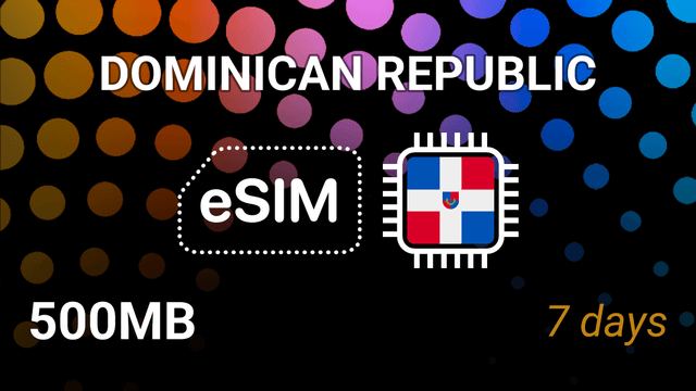 eSIM Dominican Republic: 500MB, 7 Days, Altice 3G Internet Plan