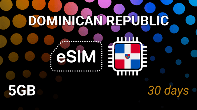 eSIM Dominican Republic: 5GB, 30 Days, Altice 3G Internet Plan