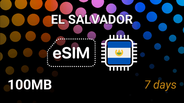 eSIM El Salvador: 100MB for 7 Days – Claro, Digicel, Tigo, movistar