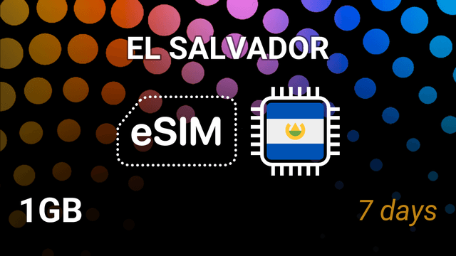 eSIM El Salvador: 1GB for 7 Days – Claro, Digicel, Tigo, movistar