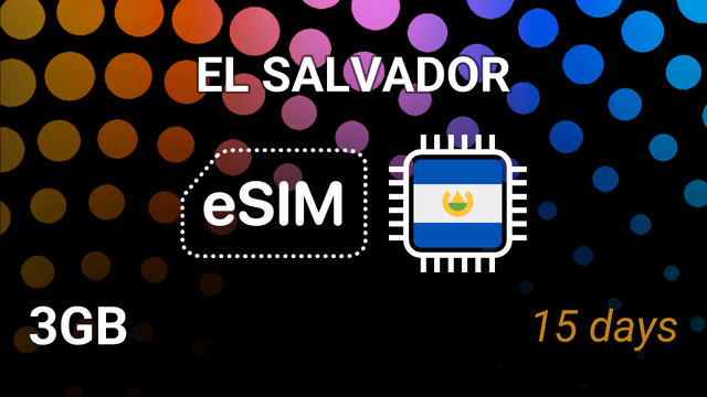 eSIM El Salvador: 3GB for 15 Days – Claro, Digicel, Tigo, movistar