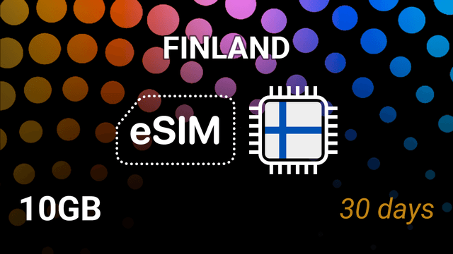 eSIM Finland: 10GB for 30 Days – DNA, Elisa, Telia Internet Plan
