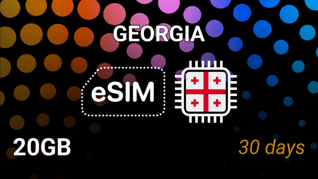eSIM Georgia 20GB 30 Days – Internet, Beeline, Cellfie, Geocell