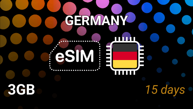 eSIM Germany 3GB 15 Days – O2 & Vodafone Mobile Internet