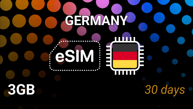 eSIM Germany 3GB 30 Days – O2 & Vodafone Mobile Internet