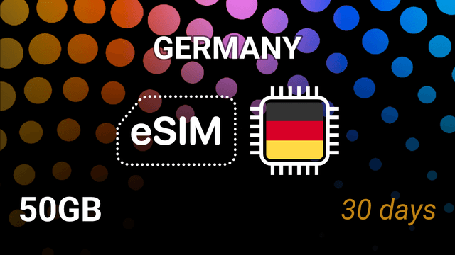 eSIM Germany 50GB 30 Days – O2, Vodafone Mobile Internet