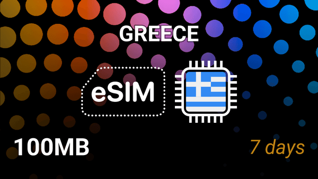 eSIM Greece: 100MB for 7 Days – Vodafone, Wind, 3G/4G/5G