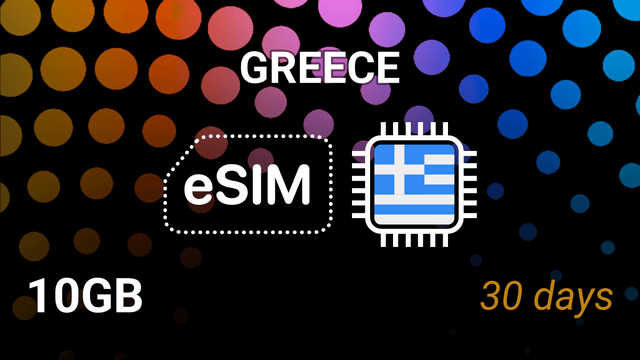 eSIM Greece: 10GB for 30 Days – Vodafone & Wind 5G Internet