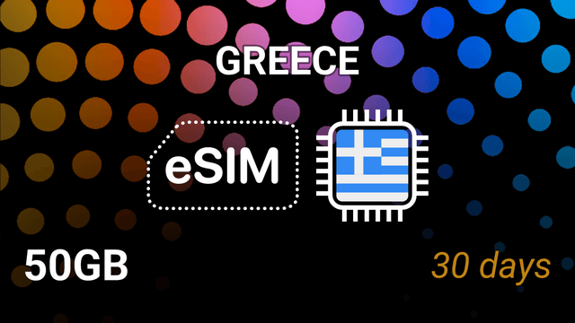 eSIM Greece: 50GB Internet, 30 Days, Vodafone & Wind