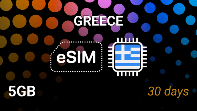 eSIM Greece: 5GB Internet Plan, 30 Days, Vodafone & Wind