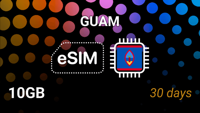 eSIM Guam — 10GB Internet Plan, 30 Days, Docomo 4G