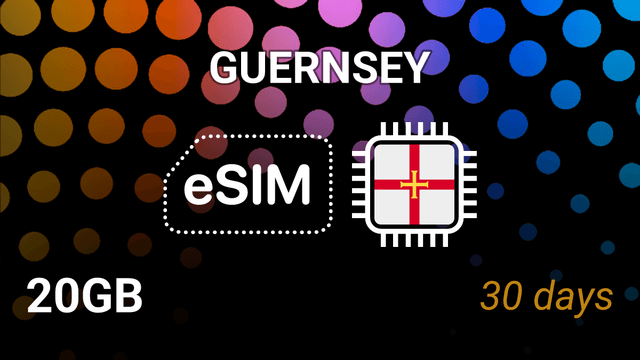 eSIM Guernsey: 20GB Internet Plan, 30 Days, Sure 4G