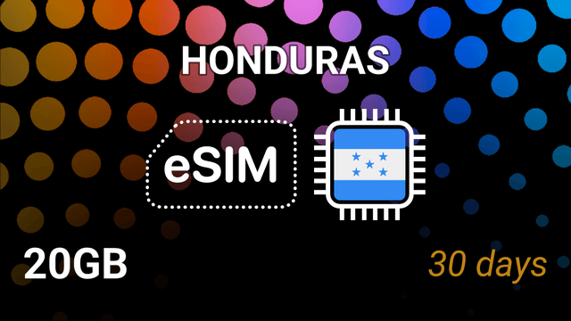 eSIM Honduras: 20GB Internet, 30 Days, Tigo 5G Tariff