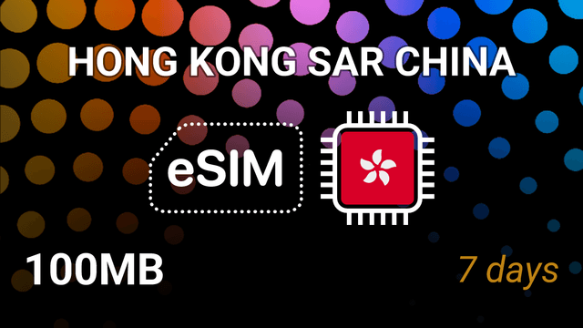 eSIM Hong Kong: 100MB, 7 Days, csl 5G – Mobile Internet Plan