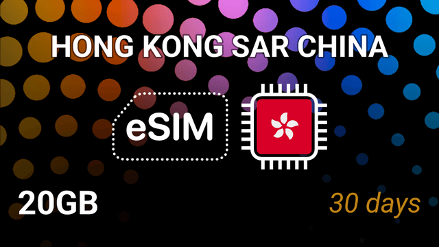 eSIM Hong Kong: 20GB Internet, 30 Days, csl 5G – Best Tariff